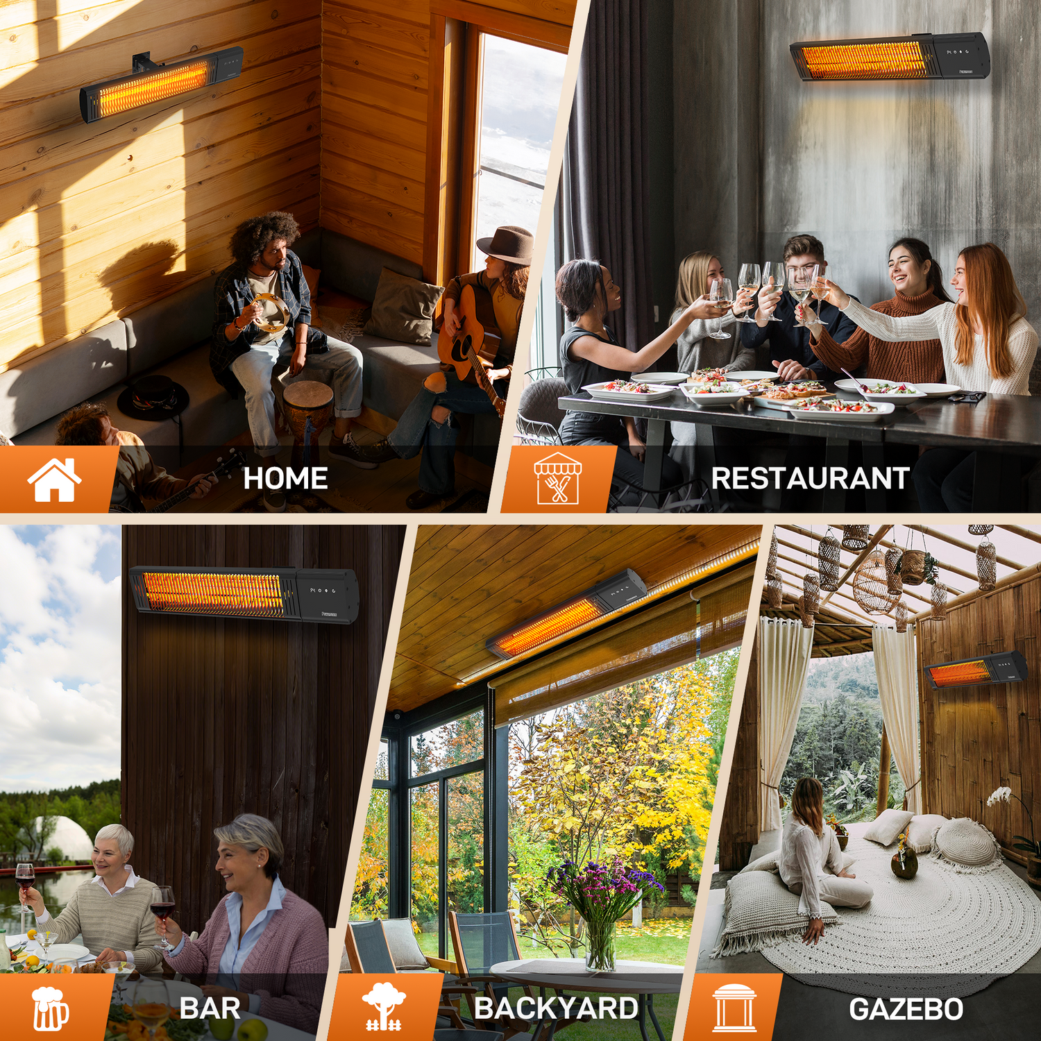 CozyRay-600 Outdoor Infrared Heater 1500W