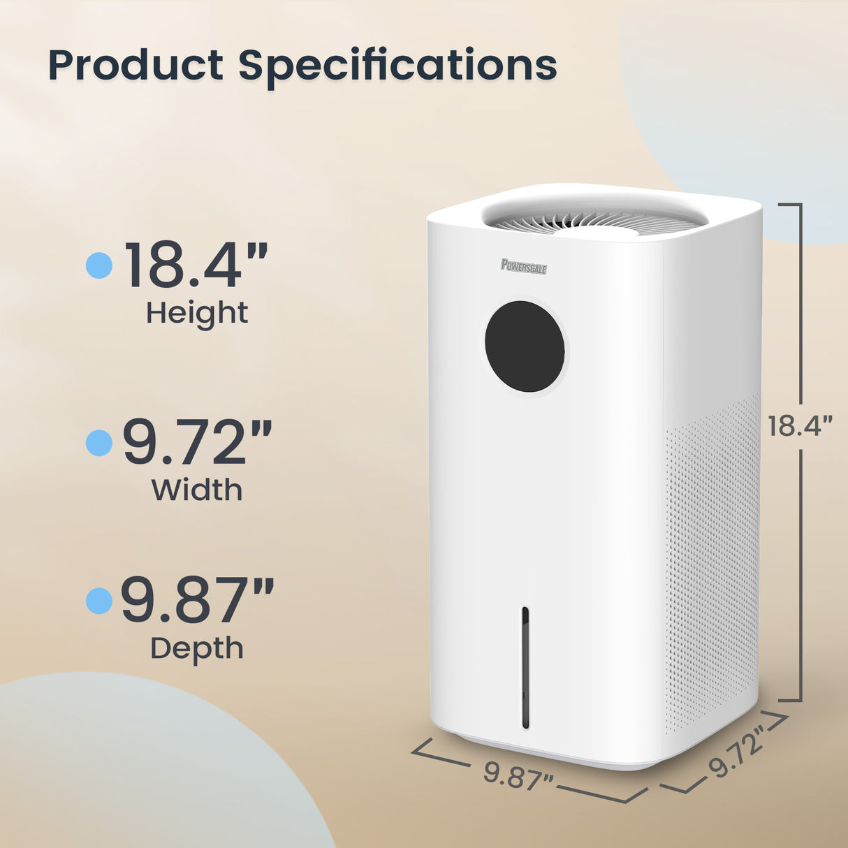 MF6 smart humidifier with smartphone app control via WiFi