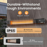 Powerscale 1500W Outdoor Infrared Heater, IP65, Timer & Remote