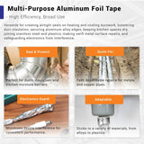 Aluminum,Tape 2 inch x (66 Feet 22YD) 3.9 Mil,High Temperature Aluminum Foil Tape,Duct Tape for HVAC, Metal Repair, Cold Air Ductwork,Sealing,Patching,Reflective Foil Tape, Silver