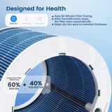 Powerscale MF6 humidifier in a baby nursery, mist-free safe operation