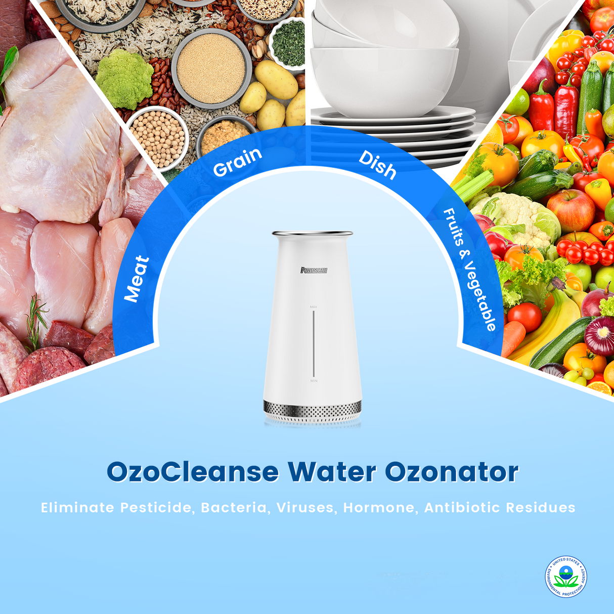 Ozone Generator Fruit and Vegetable Washing Machine