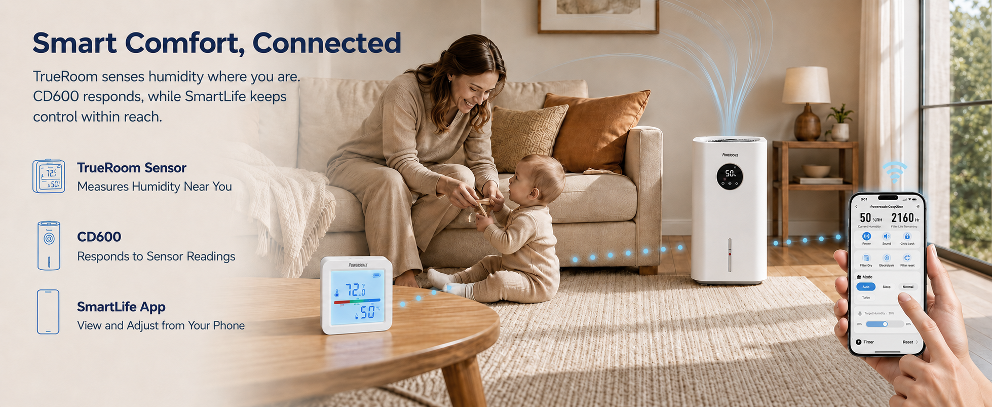 TrueRoom sensor and SmartLife connected control